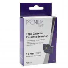 Brother TZe-S231 Extra Strength Adhesive Black on White 12mm X 8m  |  Premium Tape